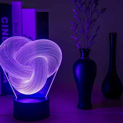 Twist Abstract LED 3D Night Light Touch Colorful Acrylic 3D Table Lamp Decoration Lighting Baby Sleeping Mood Lamp Best Gift