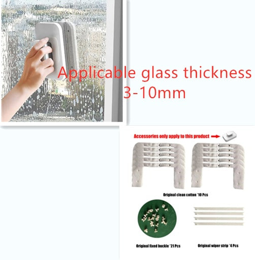 Magnetic Double-Sided Window Cleaner | Safe High-Rise Glass Cleaning Tool