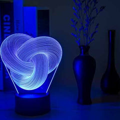 Twist Abstract LED 3D Night Light Touch Colorful Acrylic 3D Table Lamp Decoration Lighting Baby Sleeping Mood Lamp Best Gift