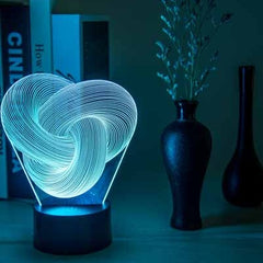Twist Abstract LED 3D Night Light Touch Colorful Acrylic 3D Table Lamp Decoration Lighting Baby Sleeping Mood Lamp Best Gift