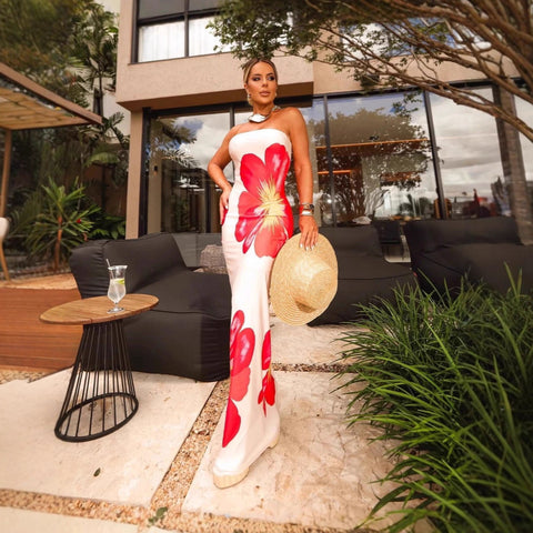 Printed Long Vacation Style Dress