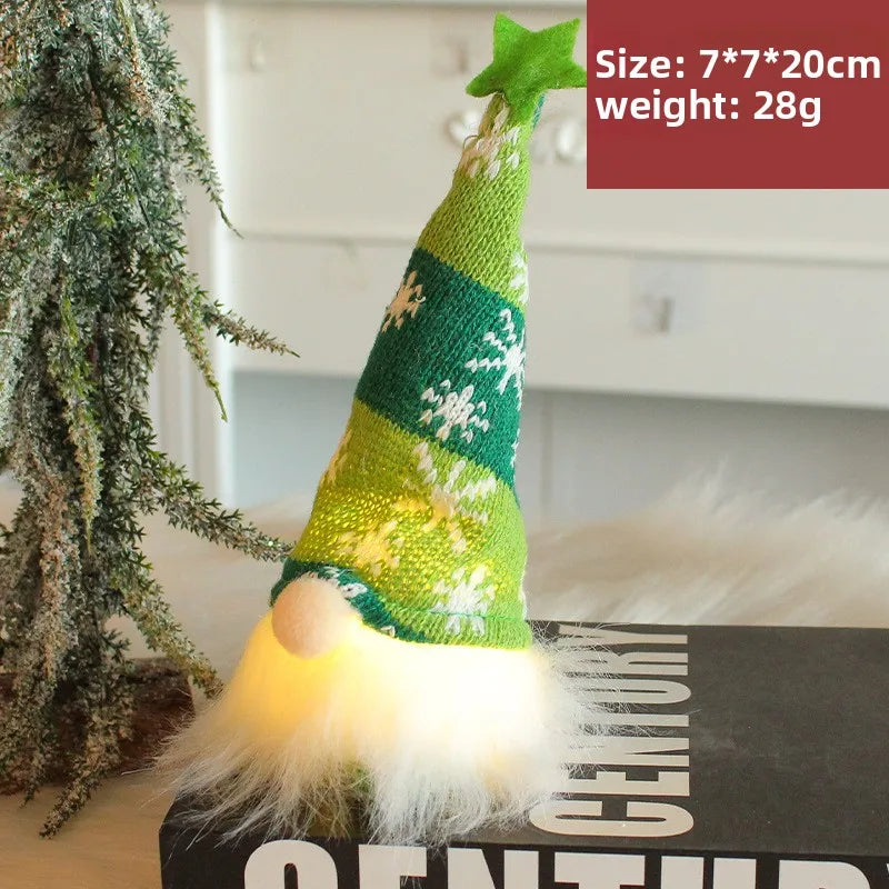 Light-Up Christmas Gnome Decor - LED Holiday Decoration for Home, Table, Fireplace & Festive Displays