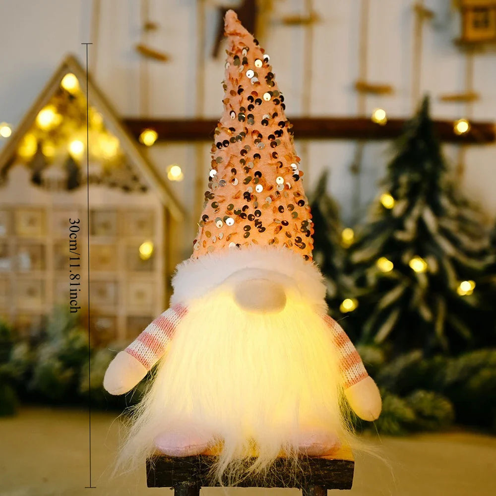 Light-Up Christmas Gnome Decor - LED Holiday Decoration for Home, Table, Fireplace & Festive Displays