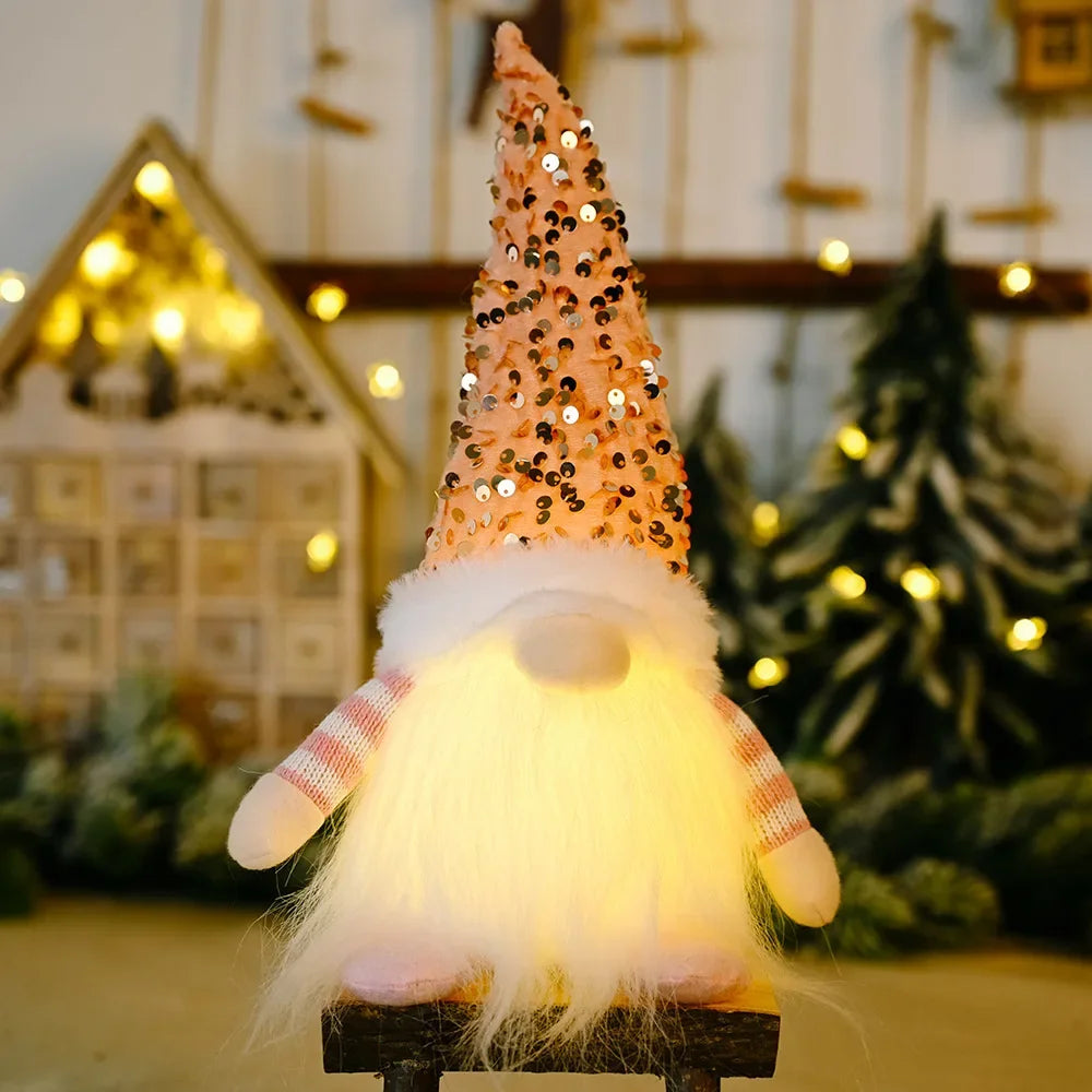 Light-Up Christmas Gnome Decor - LED Holiday Decoration for Home, Table, Fireplace & Festive Displays