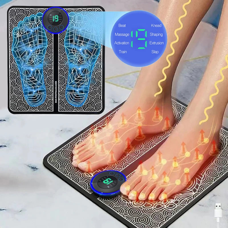 USB Electric Foot Massage Pad - EMS Muscle Relaxation Trainer for Home, Fitness & Sport