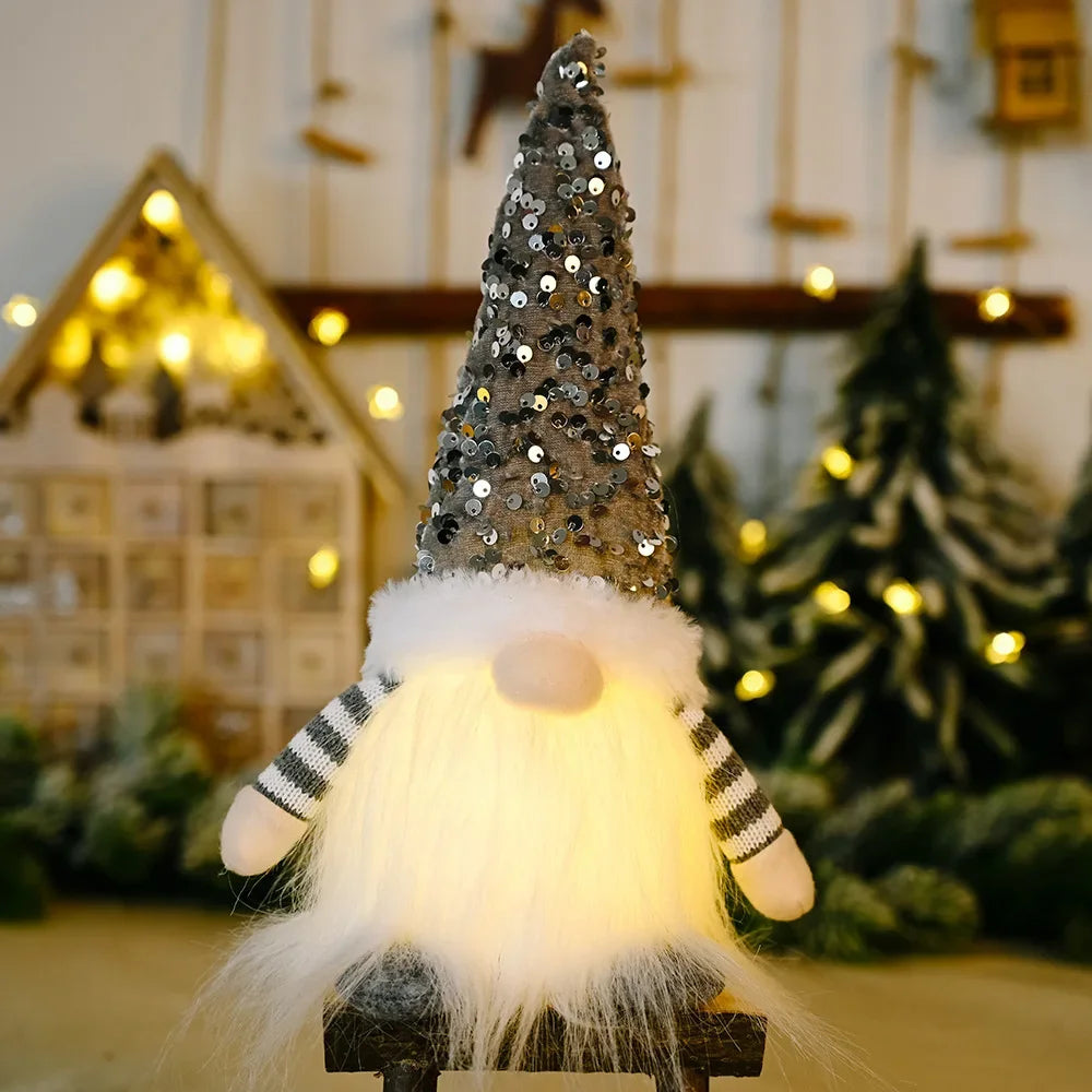 Light-Up Christmas Gnome Decor - LED Holiday Decoration for Home, Table, Fireplace & Festive Displays