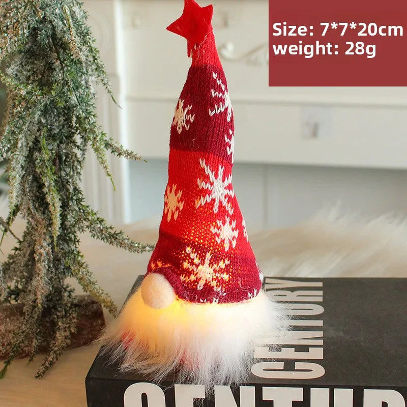 Light-Up Christmas Gnome Decor - LED Holiday Decoration for Home, Table, Fireplace & Festive Displays