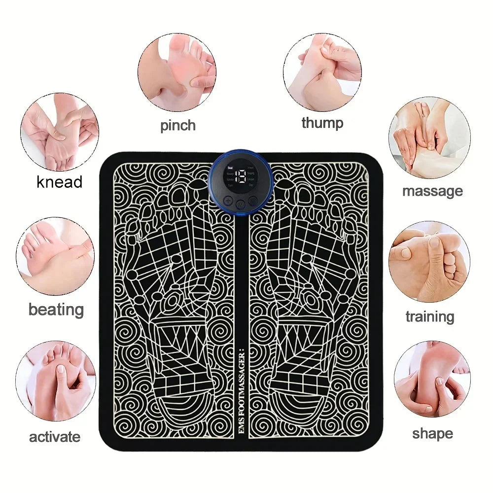 USB Electric Foot Massage Pad - EMS Muscle Relaxation Trainer for Home, Fitness & Sport
