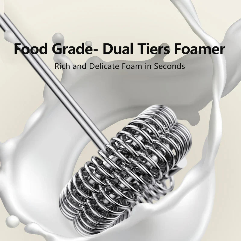 Wireless Rechargeable 3-Speed Electric Milk Frother – Handheld Coffee Mixer for Latte, Cappuccino & Creamy Foam in Seconds