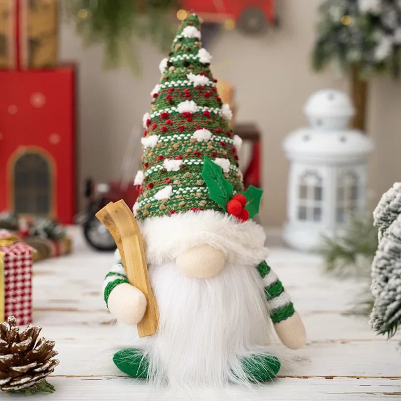 Light-Up Christmas Gnome Decor - LED Holiday Decoration for Home, Table, Fireplace & Festive Displays