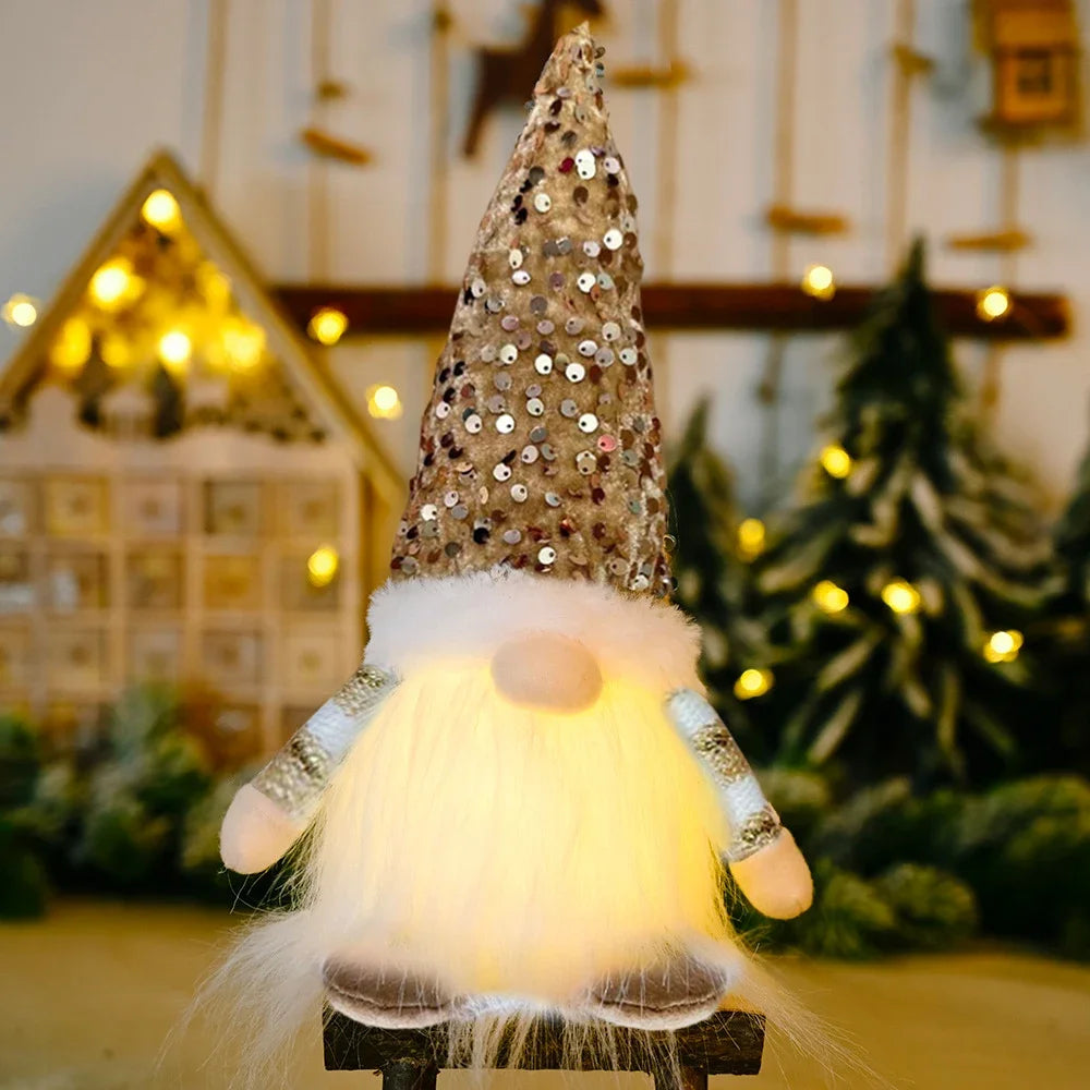 Light-Up Christmas Gnome Decor - LED Holiday Decoration for Home, Table, Fireplace & Festive Displays