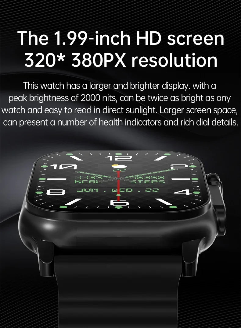 T900 Ultra Smartwatch - Bluetooth Calling, Fitness & Health Tracking, Full Touch Display