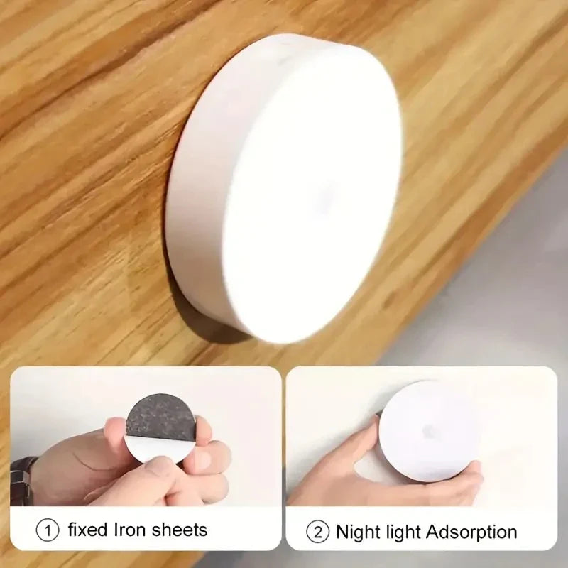 Rechargeable Motion Sensor Night Light - Auto On/Off, Wireless LED for Home Safety, Charge Only 4 Times a Year