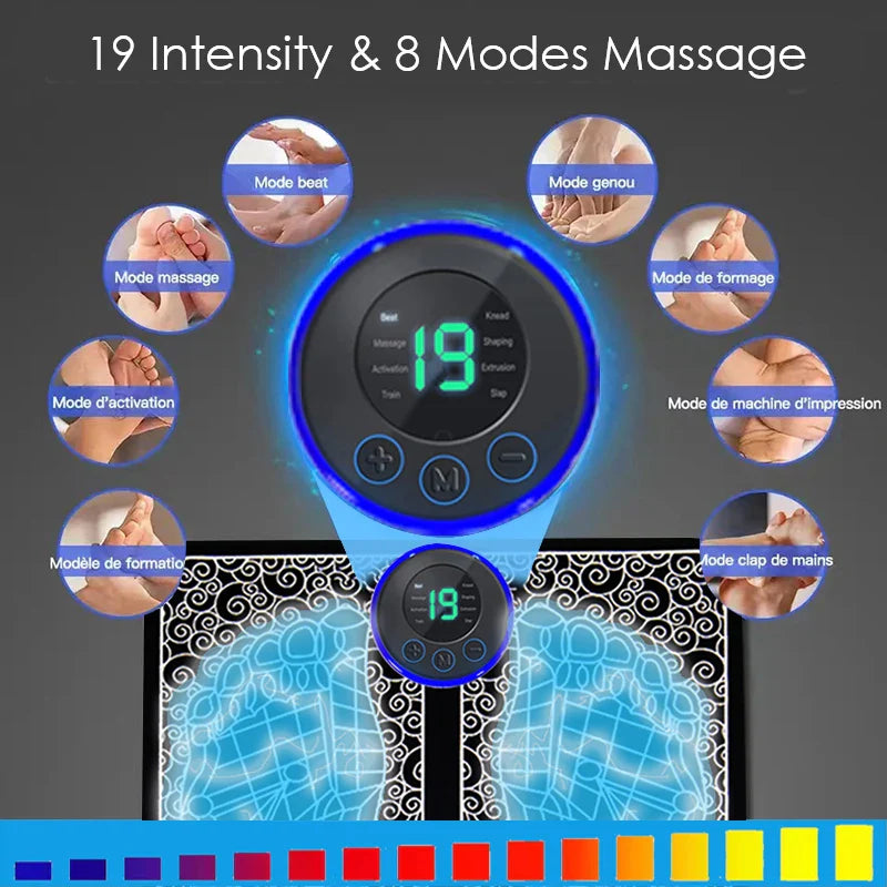 USB Electric Foot Massage Pad - EMS Muscle Relaxation Trainer for Home, Fitness & Sport