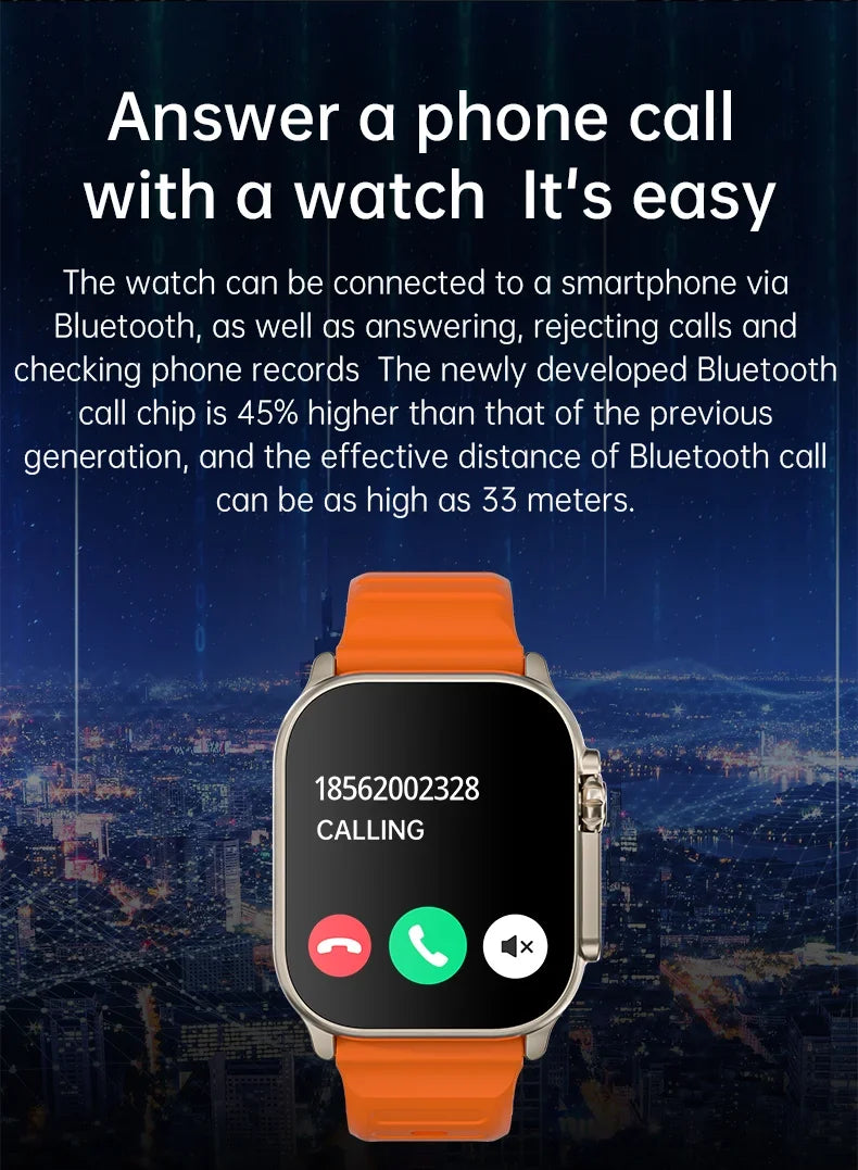 T900 Ultra Smartwatch - Bluetooth Calling, Fitness & Health Tracking, Full Touch Display