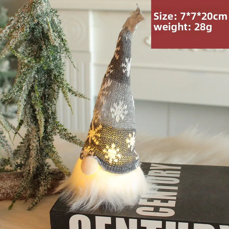 Light-Up Christmas Gnome Decor - LED Holiday Decoration for Home, Table, Fireplace & Festive Displays