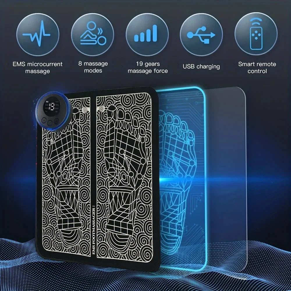 USB Electric Foot Massage Pad - EMS Muscle Relaxation Trainer for Home, Fitness & Sport