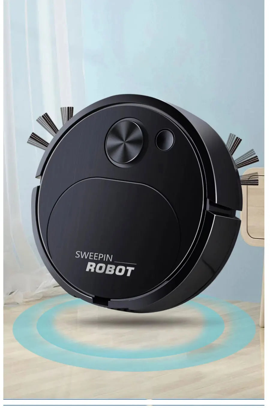Smart Sweeping Robot Vacuum Cleaner with Mopping Function - Automatic Dust & Debris Cleaning | Compact & Efficient Home Cleaner
