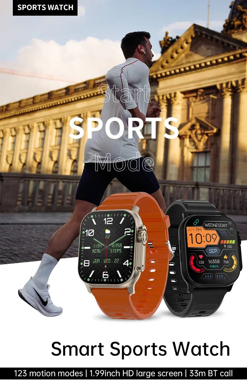 T900 Ultra Smartwatch - Bluetooth Calling, Fitness & Health Tracking, Full Touch Display