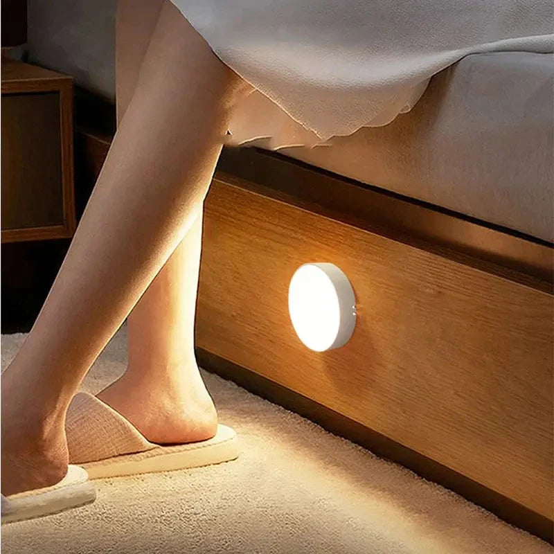 Rechargeable Motion Sensor Night Light - Auto On/Off, Wireless LED for Home Safety, Charge Only 4 Times a Year