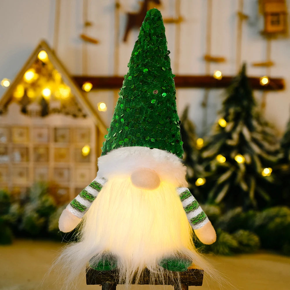 Light-Up Christmas Gnome Decor - LED Holiday Decoration for Home, Table, Fireplace & Festive Displays
