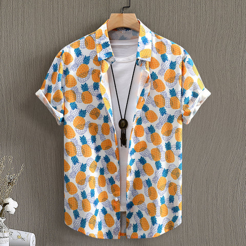 Mens Digital-Print Short-Sleeve Shirt