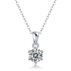Pure Silver Moissanite Necklace With Fashion Fringe For A High-End Look
