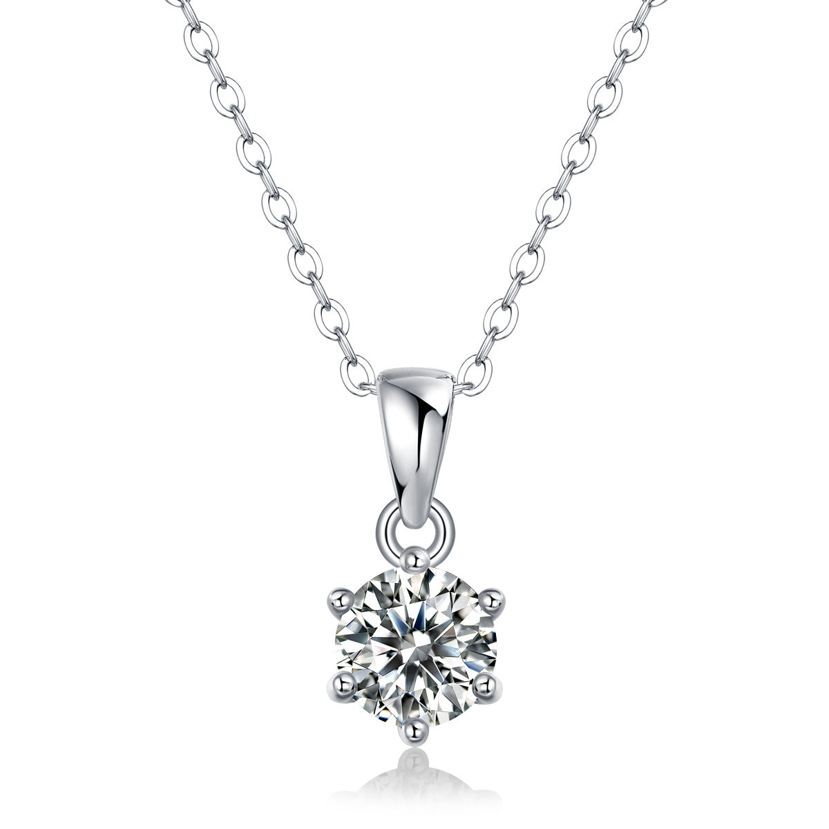 Pure Silver Moissanite Necklace With Fashion Fringe For A High-End Look