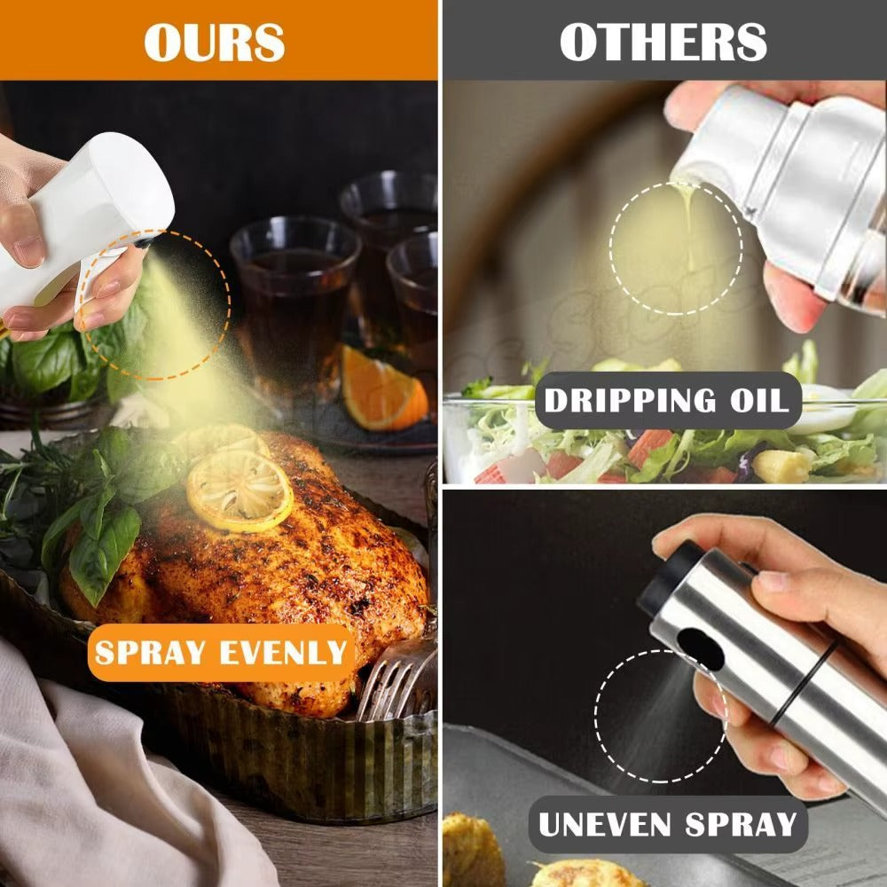 200/300/500ml Oil Spray Bottle – Refillable Kitchen Mister for Cooking, Grilling & Air Fryer | Precise, Healthy Oil Control